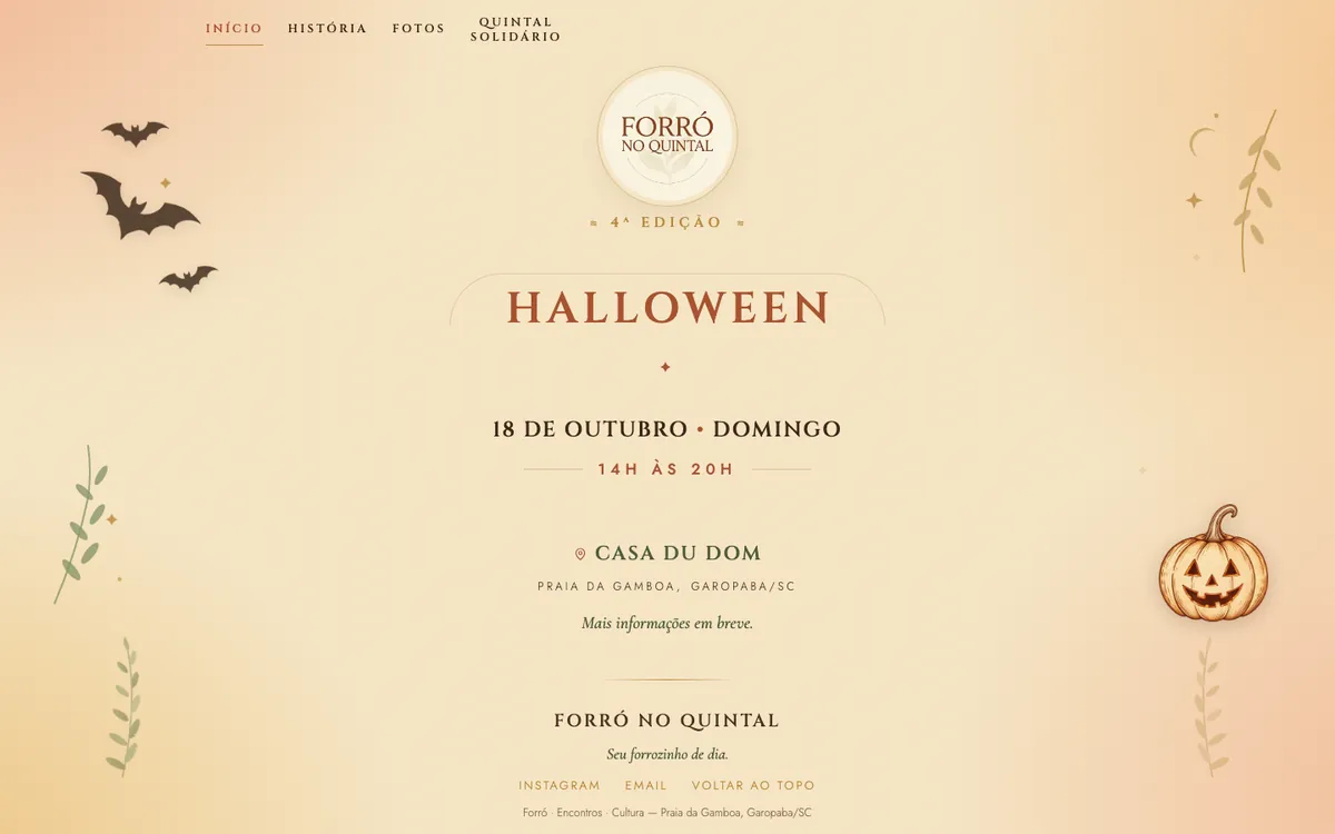 Site Forró no Quintal
